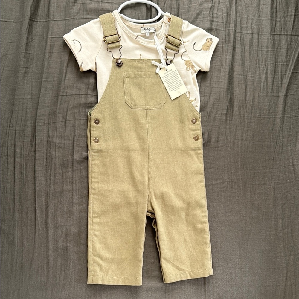 Natalys•Kids Tan Overalls•Size 12M